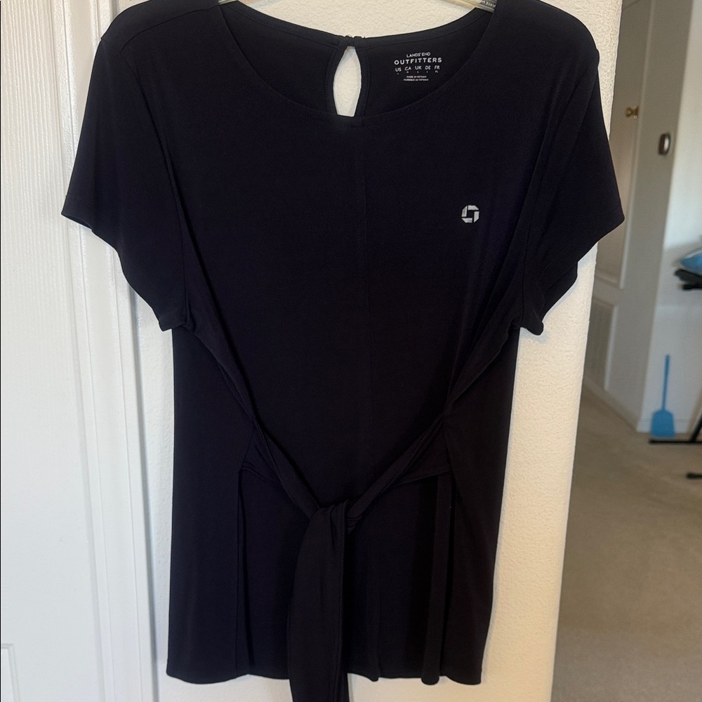 Lands' End Black Short Sleeve Tee